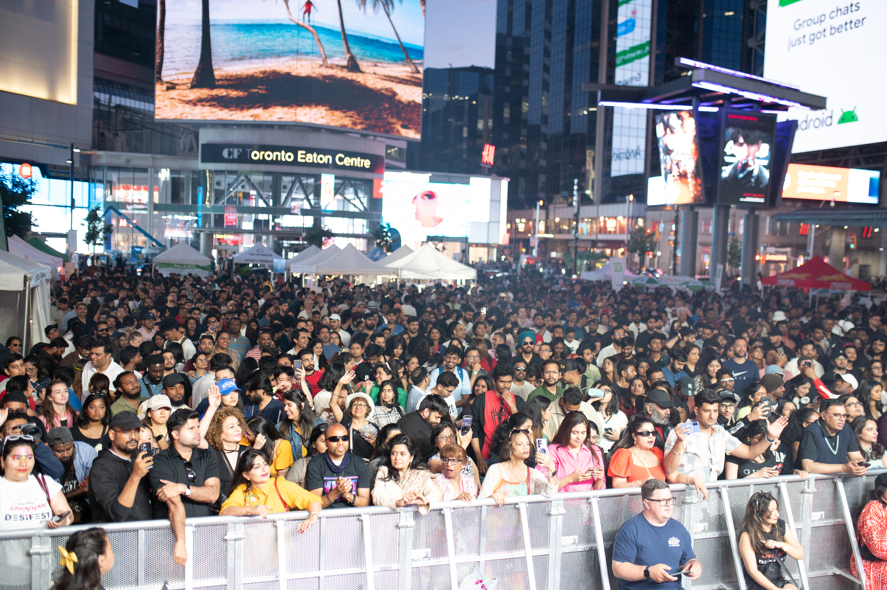 DESIFEST crowd at Toronto Eaton Centre