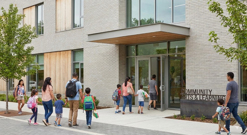 UMA Centre community entrance rendering