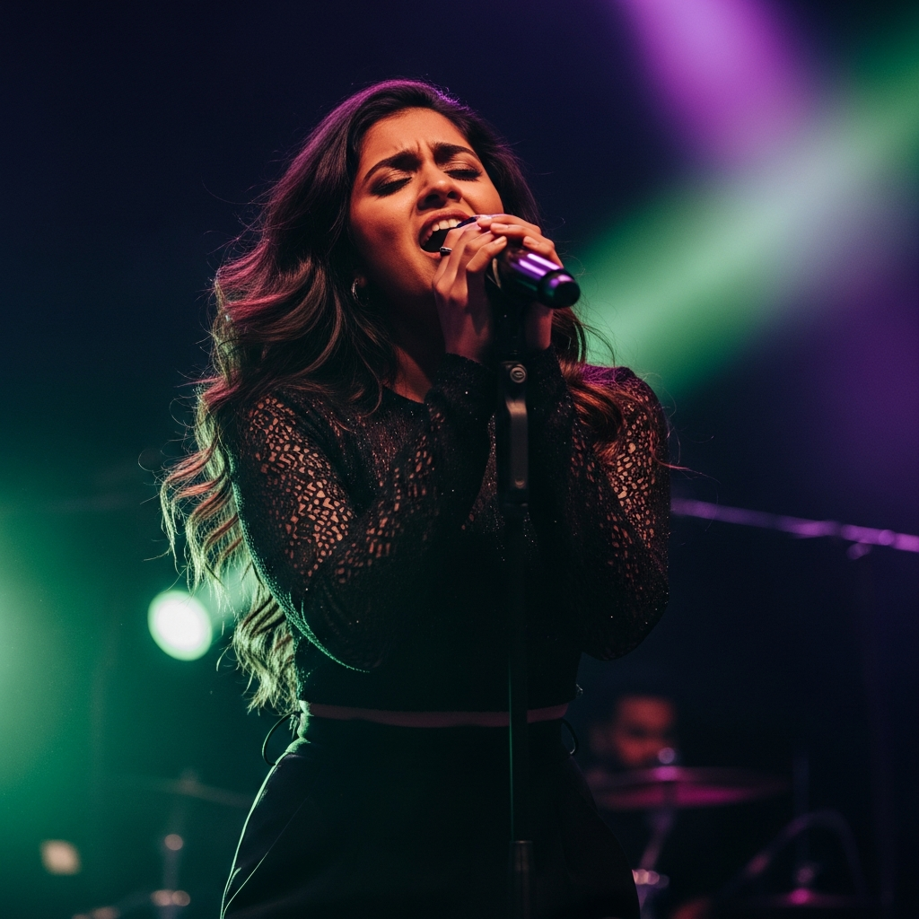 Featured South Asian female artist performing